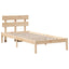 Sengestel med hovedgærde Brun 75 x 190 cm Massivt fyrretræ