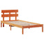Sengestel med hovedgærde Brun 75 x 190 cm Massivt fyrretræ