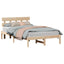 Sengestel med hovedgærde Brun 135 x 190 cm Massivt fyrretræ