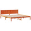 Sengestel Brun 200 x 200 cm Massivt fyrretræ