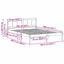 Sengestel Hvid 160 x 200 cm Massivt fyrretræ