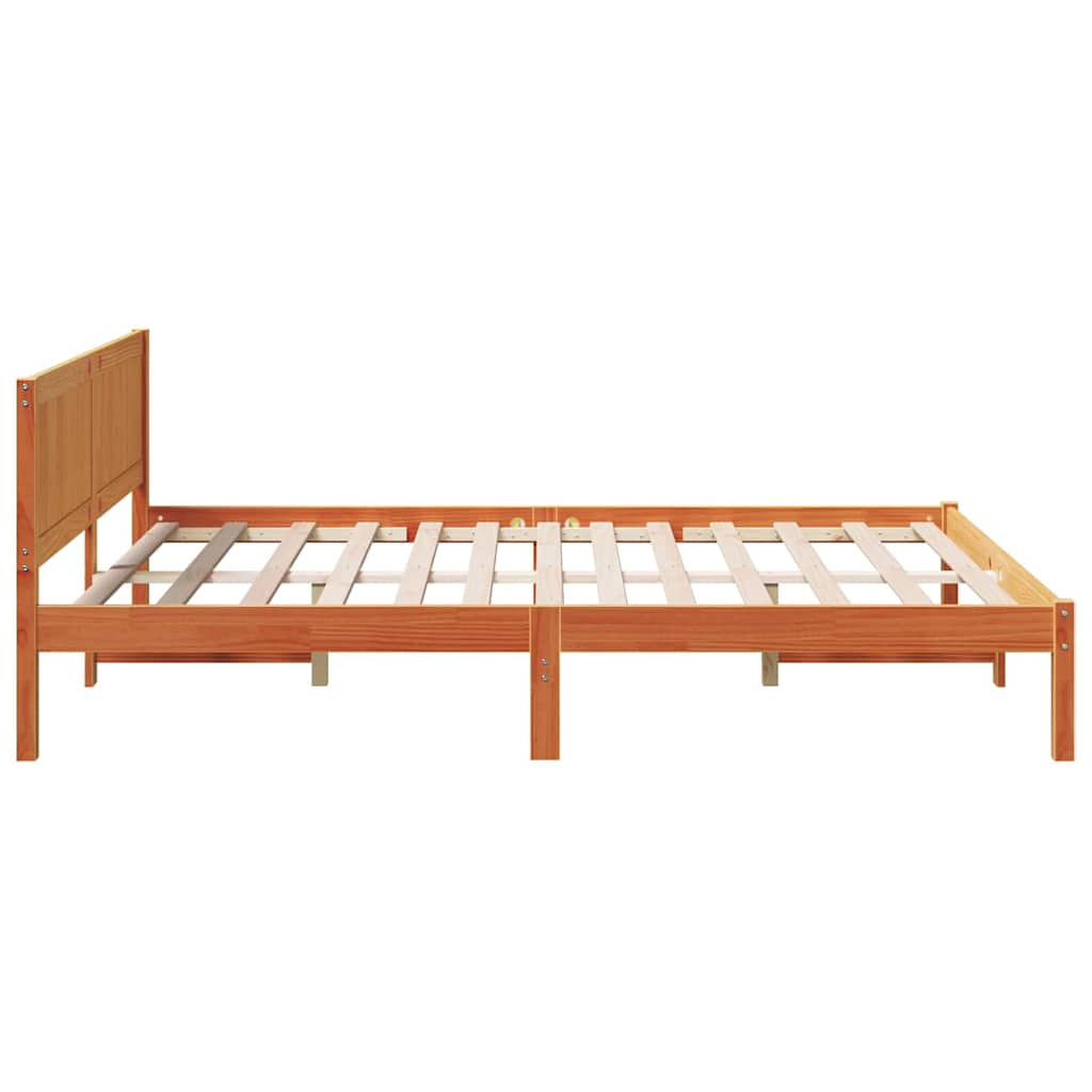 Sengestel Brun 150 x 200 cm Massivt fyrretræ