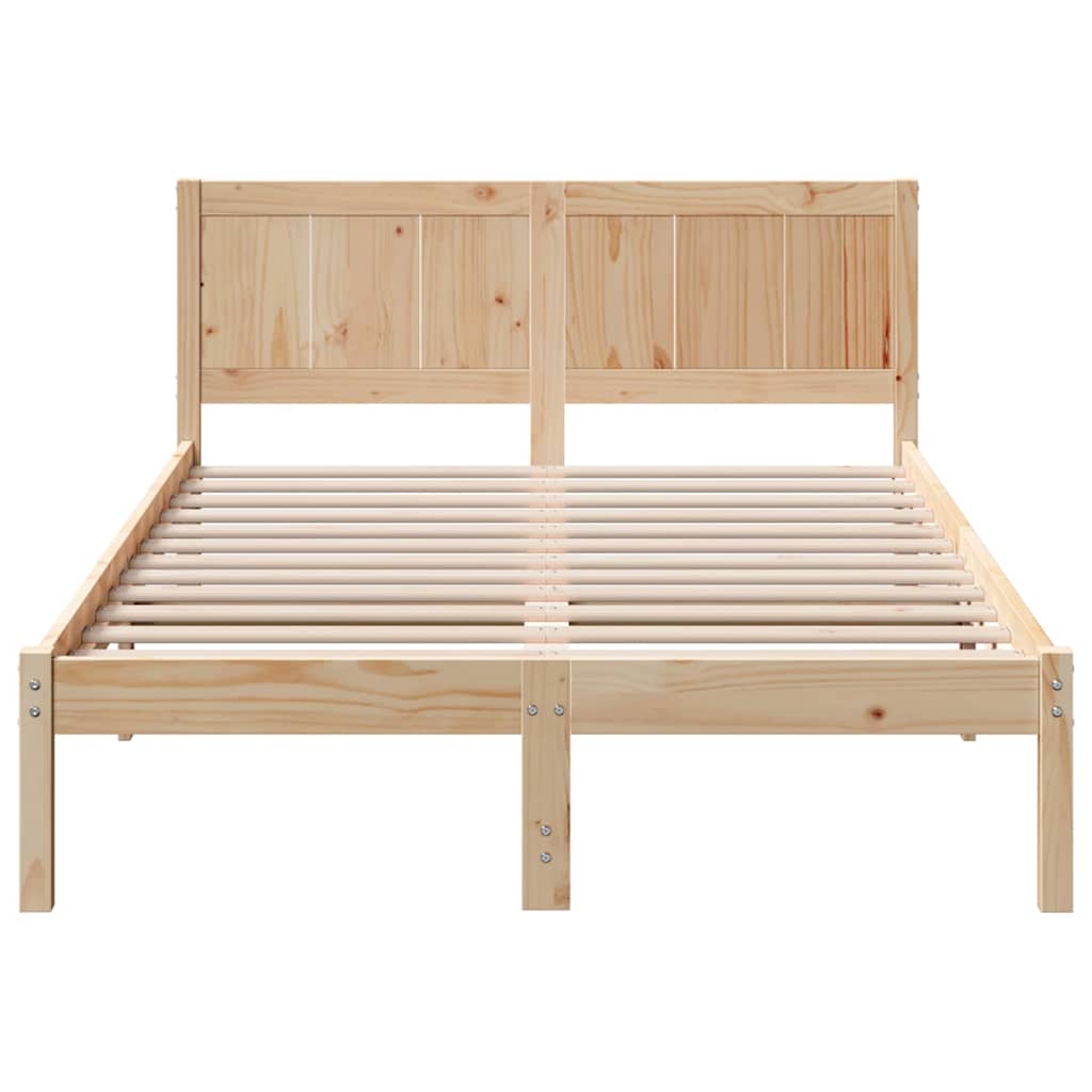 Sengestel Brun 120 x 200 cm Massivt fyrretræ