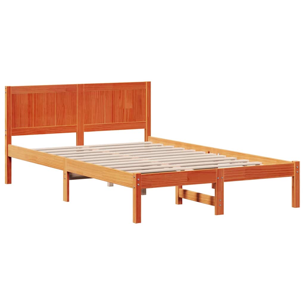 Sengestel Brun 120 x 200 cm Massivt fyrretræ