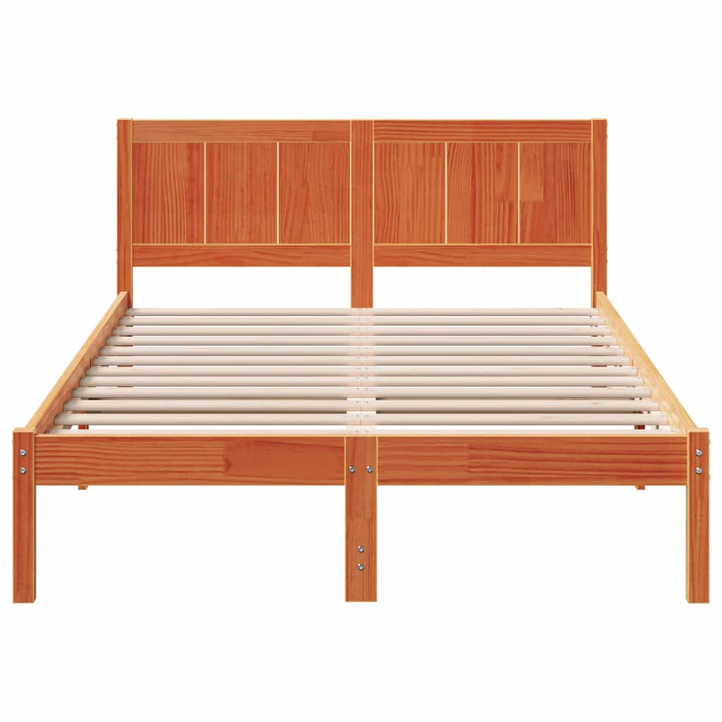 Sengestel Brun 120 x 200 cm Massivt fyrretræ