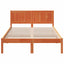 Sengestel Brun 140 x 190 cm Massivt fyrretræ