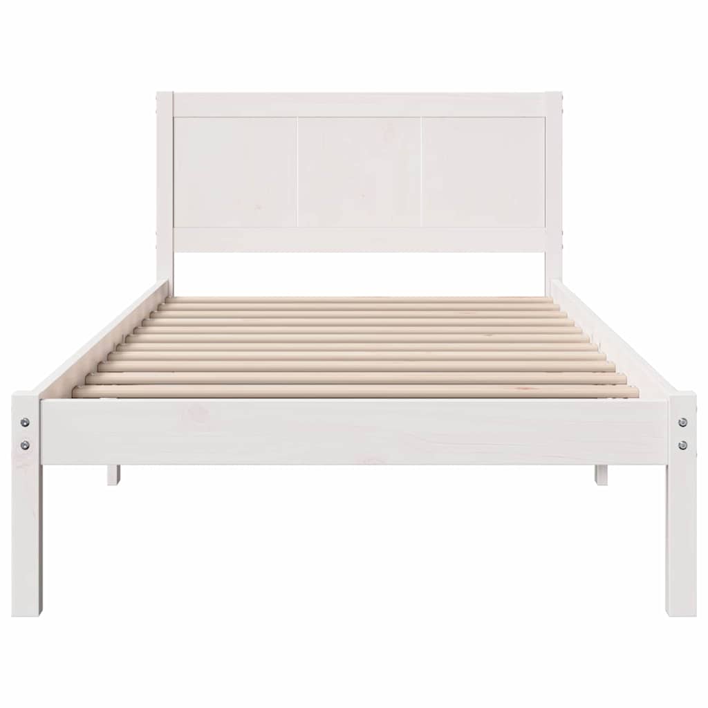 Sengestel Hvid 80 x 200 cm Massivt fyrretræ