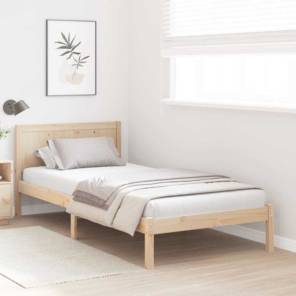 Sengestel Brun 90 x 200 cm Massivt fyrretræ