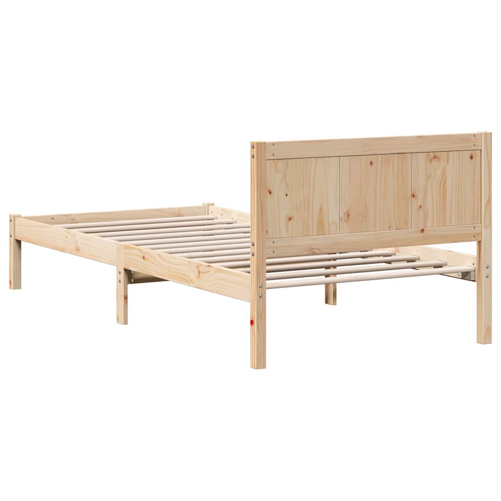 Sengestel Brun 90 x 200 cm Massivt fyrretræ