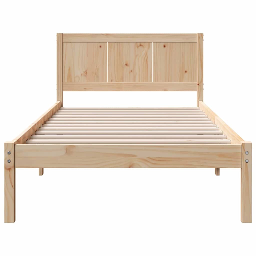 Sengestel Brun 90 x 200 cm Massivt fyrretræ