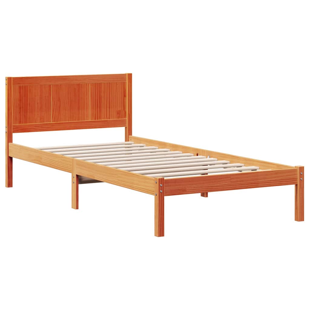 Sengestel Brun 90 x 200 cm Massivt fyrretræ
