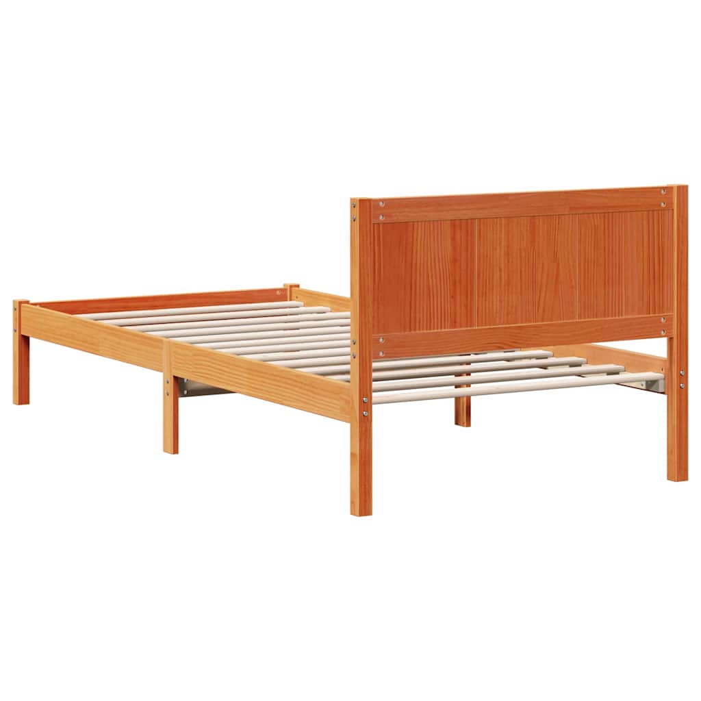 Sengestel Brun 100 x 200 cm Massivt fyrretræ