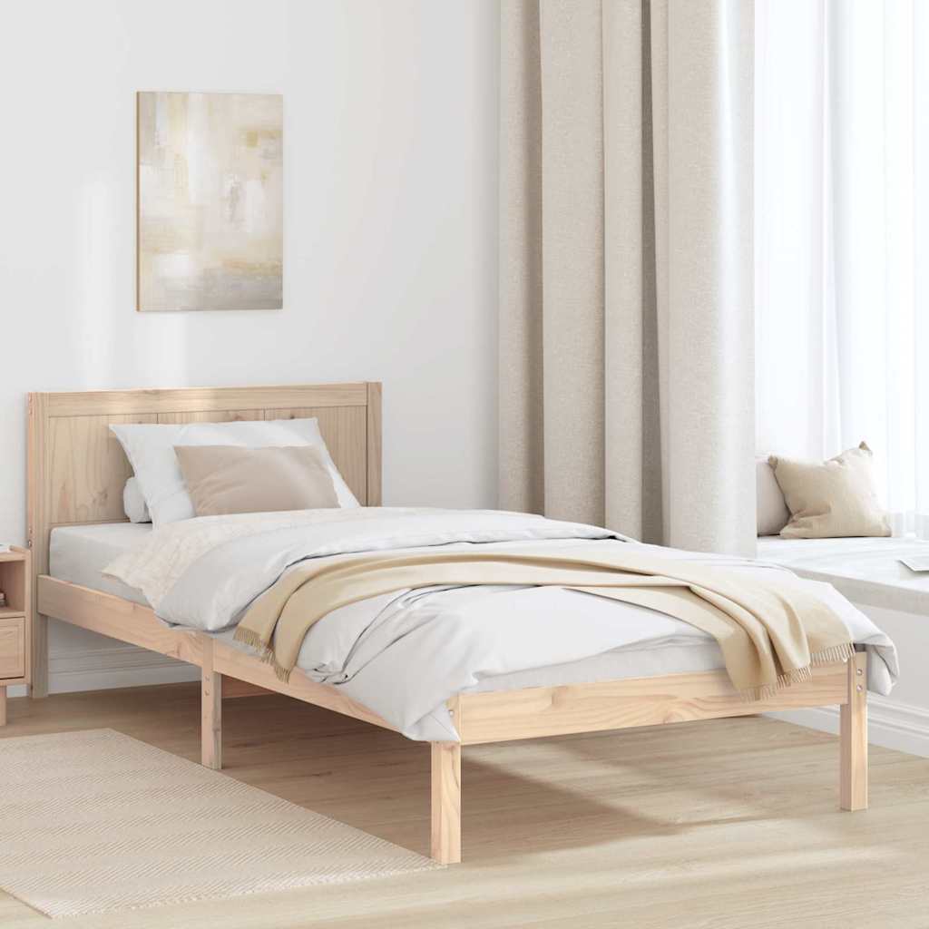 Sengestel Brun 90 x 190 cm Massivt fyrretræ