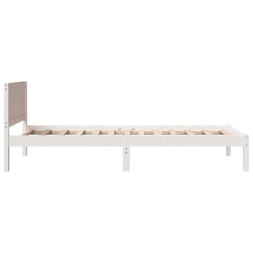 Sengestel Hvid 90 x 190 cm Massivt fyrretræ