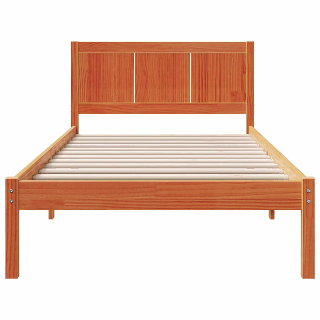 Sengestel Brun 90 x 190 cm Massivt fyrretræ