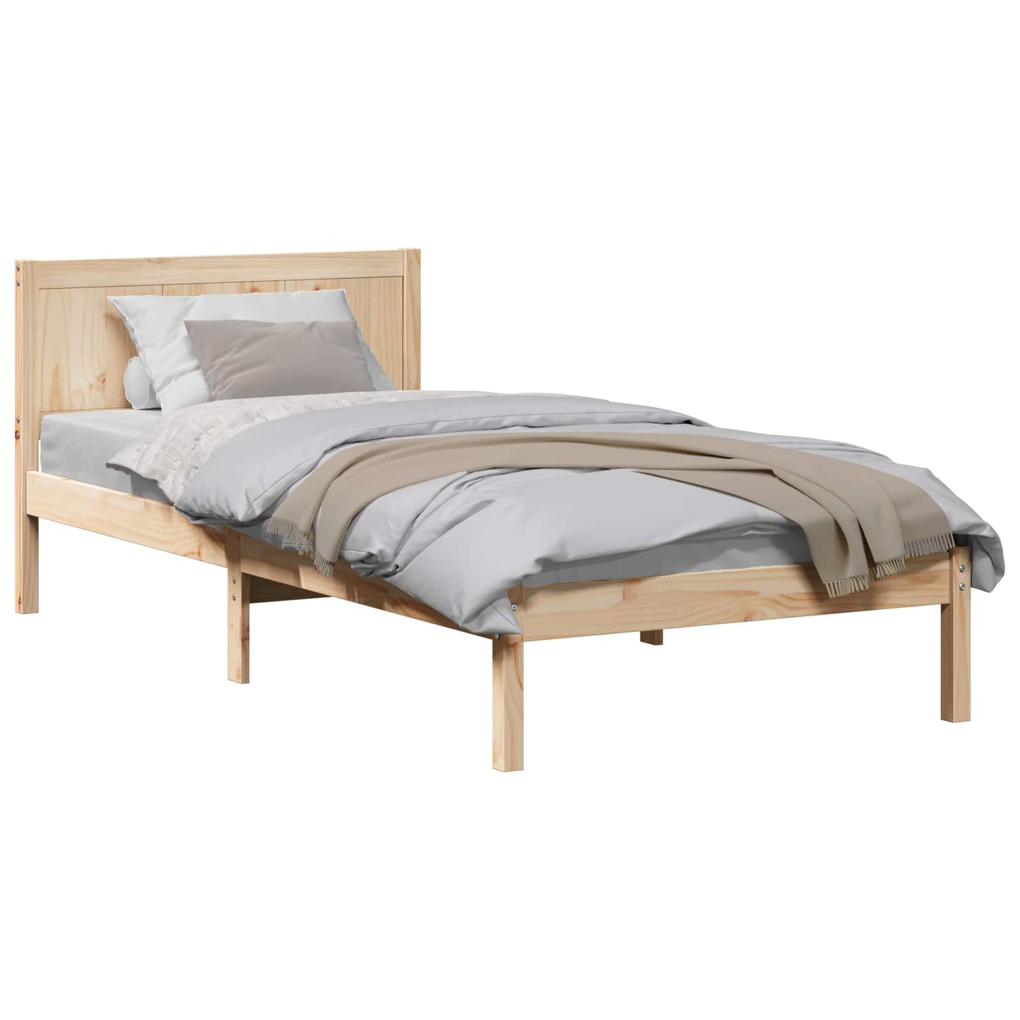 Sengestel Brun 75 x 190 cm Massivt fyrretræ