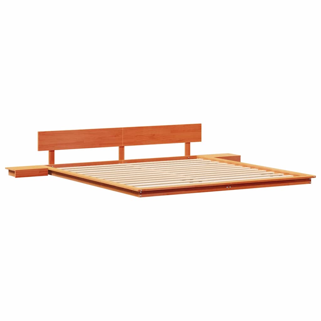 Sengestel Brun 200 x 200 cm træ