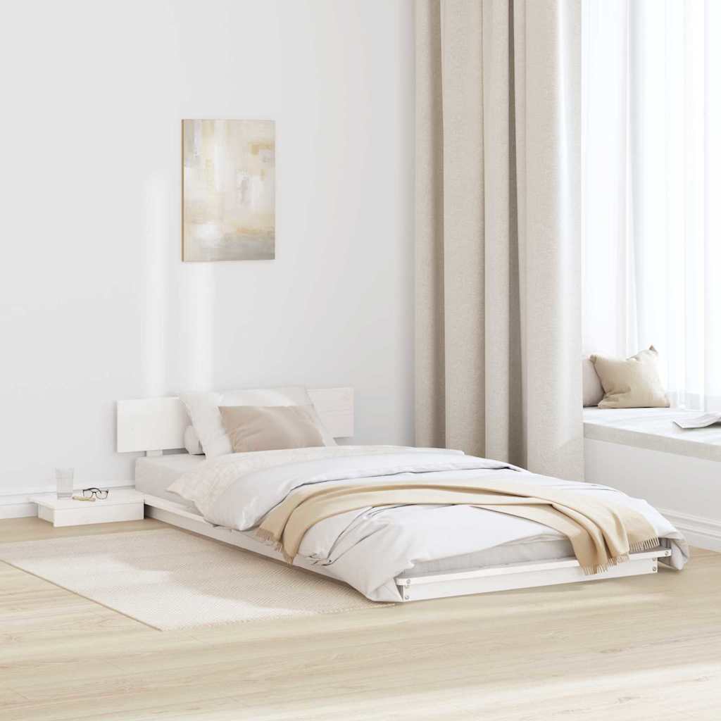 Sengestel Hvid 90 x 190 cm træ