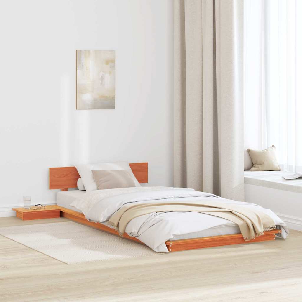 Sengestel Brun 90 x 190 cm træ