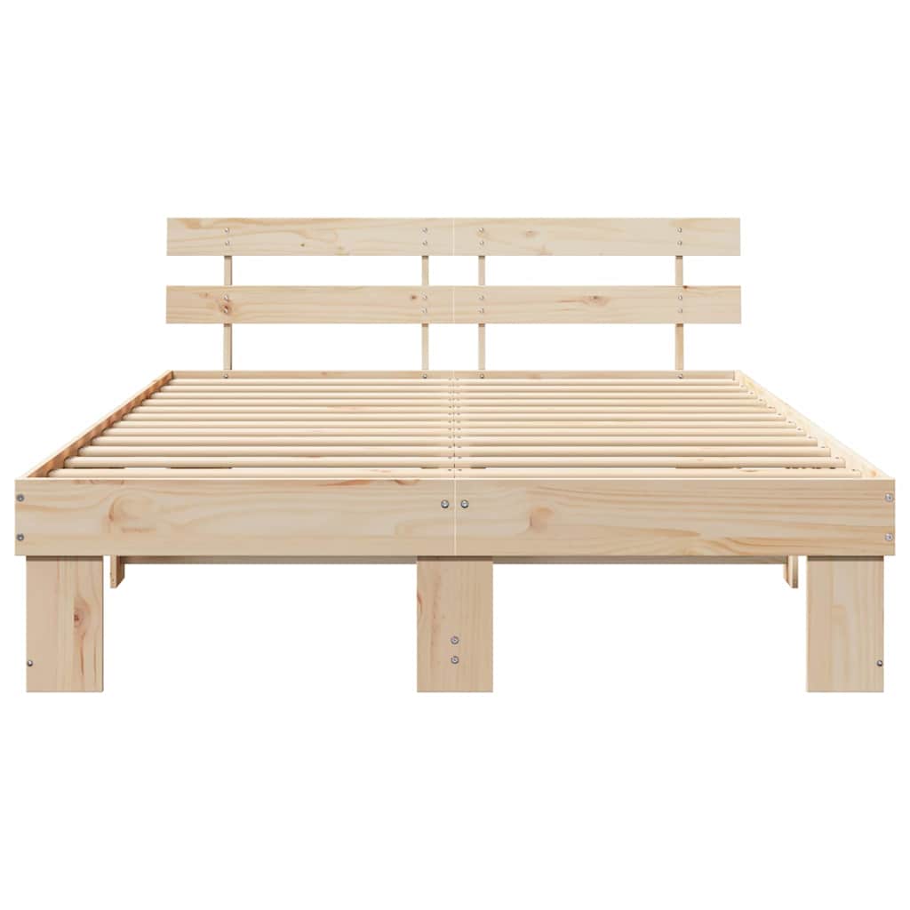 Sengestel Naturfarvet 140 x 200 cm Massiv fyrretræ