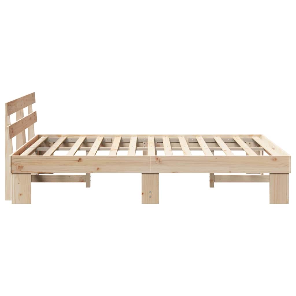 Sengestel Naturfarvet 140 x 200 cm Massiv fyrretræ