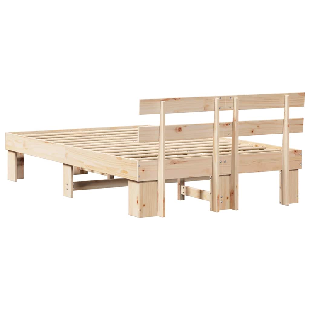 Sengestel Naturfarvet 120 x 190 cm Massiv fyrretræ