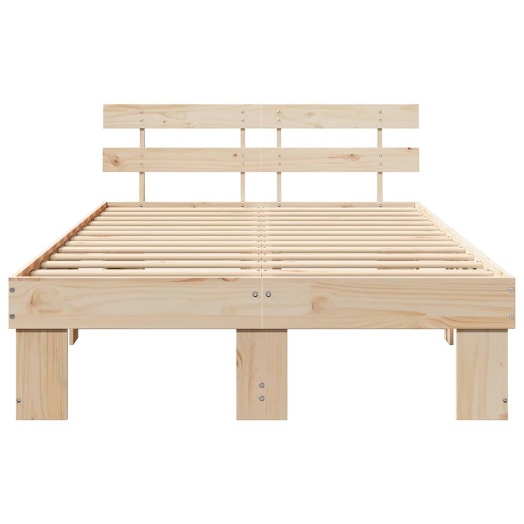 Sengestel Naturfarvet 120 x 190 cm Massiv fyrretræ