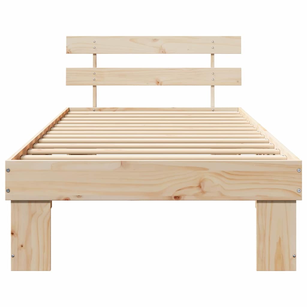 Sengestel Naturfarvet 80 x 200 cm Massiv fyrretræ