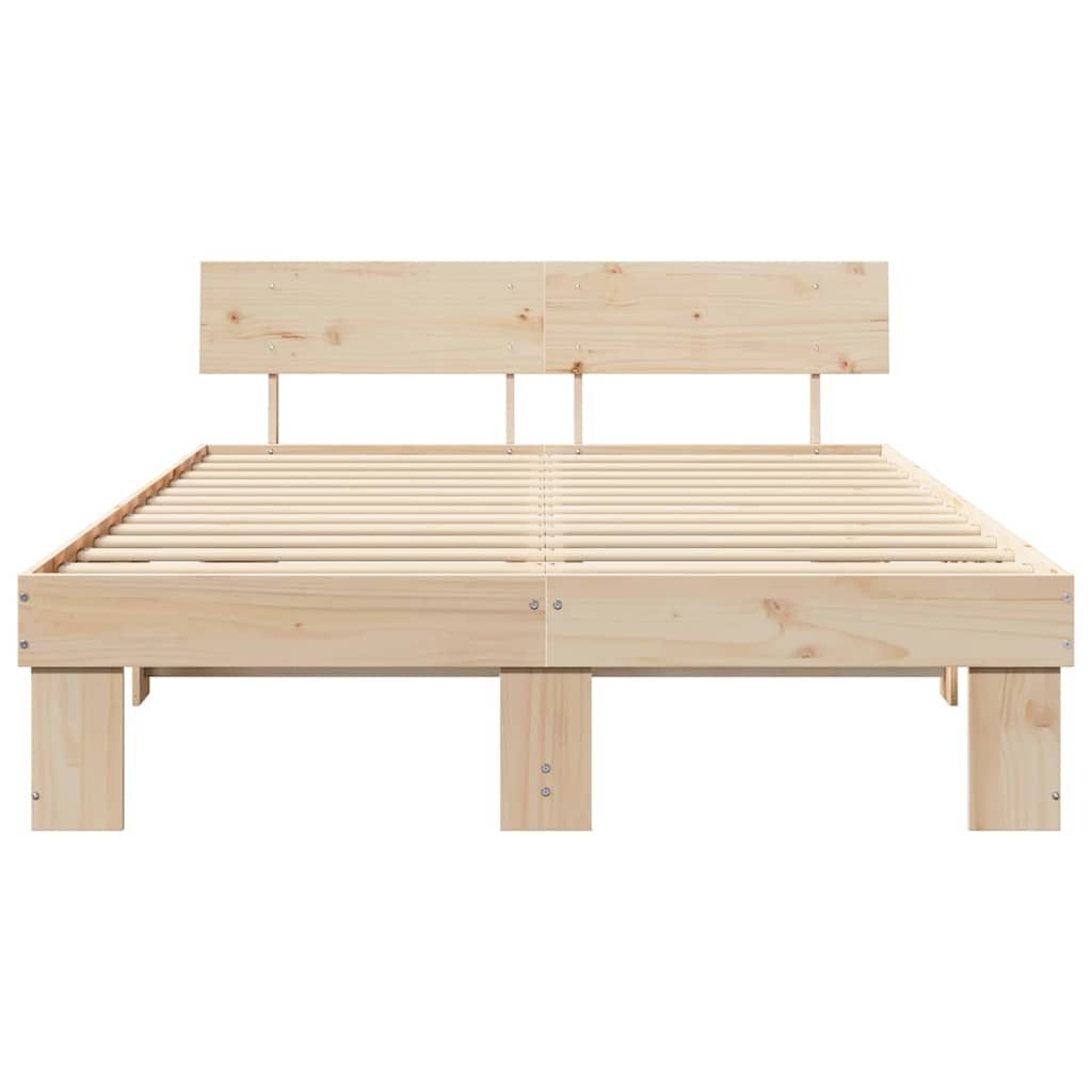 Sengestel Naturfarvet 150 x 200 cm Massiv fyrretræ