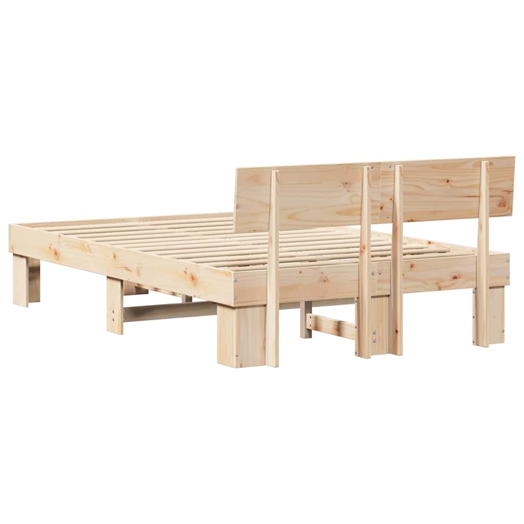 Sengestel Naturfarvet 120 x 200 cm Massiv fyrretræ