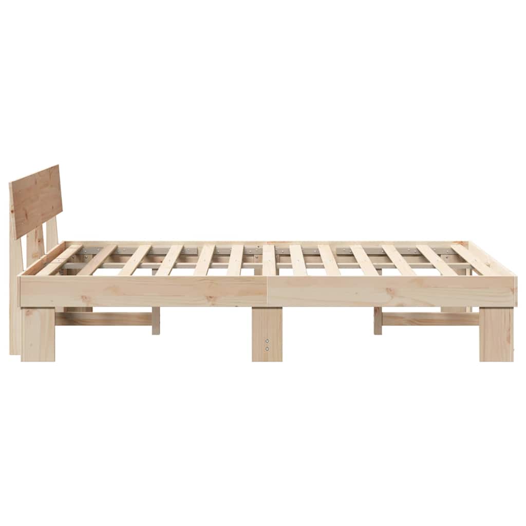 Sengestel Naturfarvet 120 x 200 cm Massiv fyrretræ