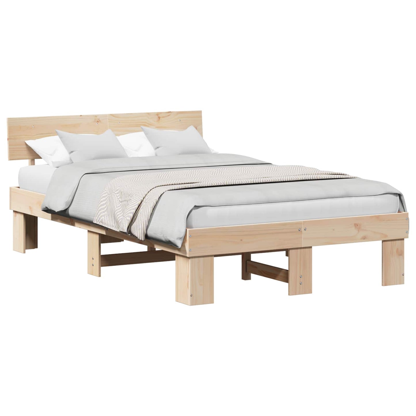 Sengestel Naturfarvet 120 x 190 cm Massiv fyrretræ
