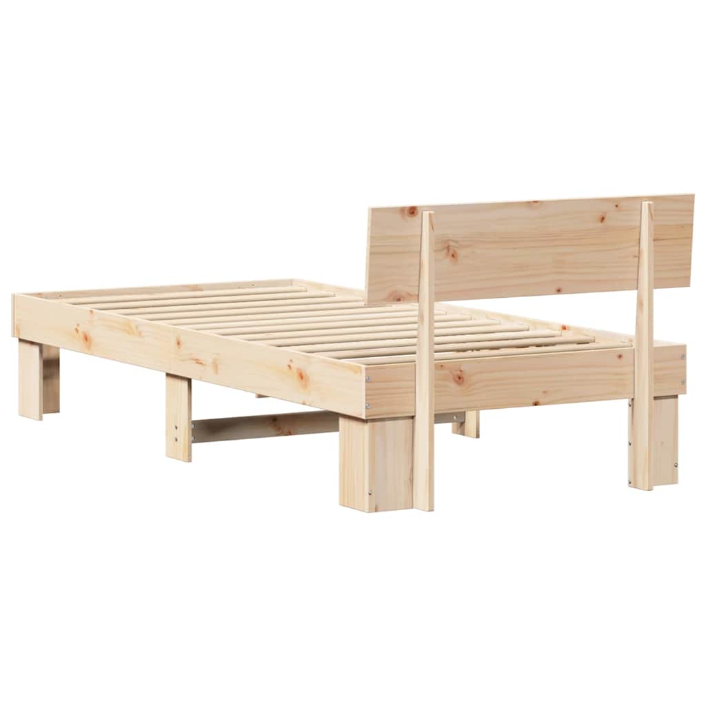 Sengestel Naturfarvet 90 x 200 cm Massiv fyrretræ