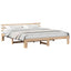 Sengestel Naturfarvet 180 x 200 cm Massiv fyrretræ