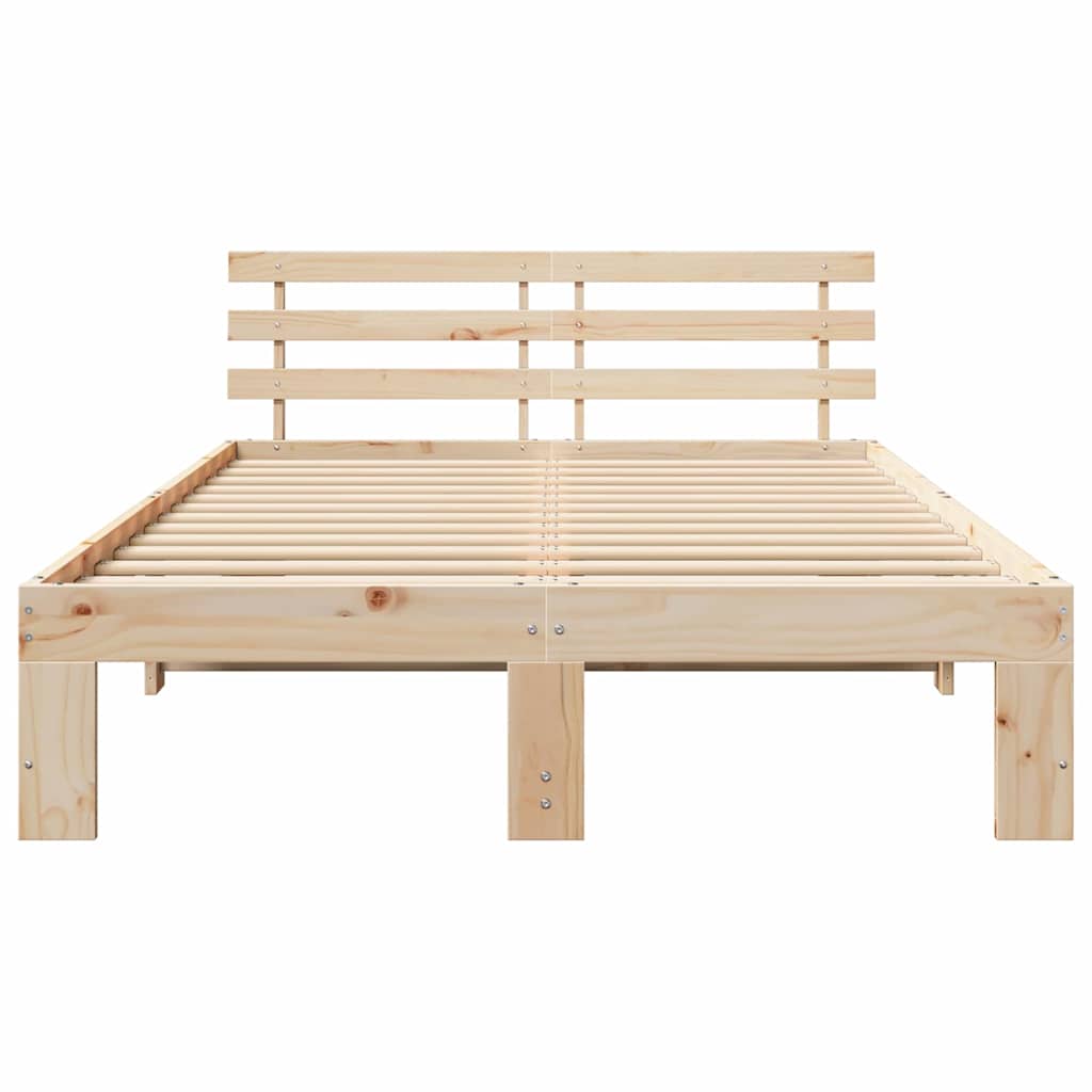 Sengestel Naturfarvet 120 x 200 cm Massiv fyrretræ