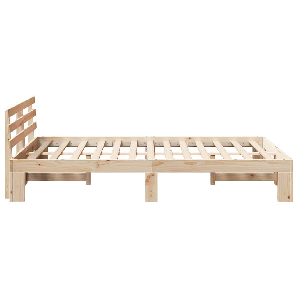 Sengestel Naturfarvet 120 x 200 cm Massiv fyrretræ