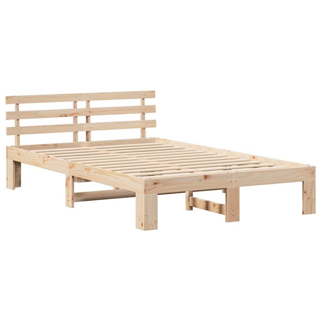 Sengestel Naturfarvet 135 x 190 cm Massiv fyrretræ