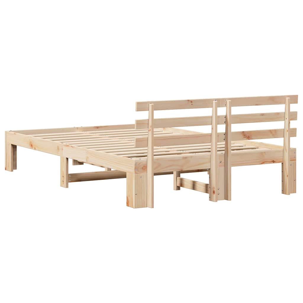 Sengestel Naturfarvet 120 x 190 cm Massiv fyrretræ