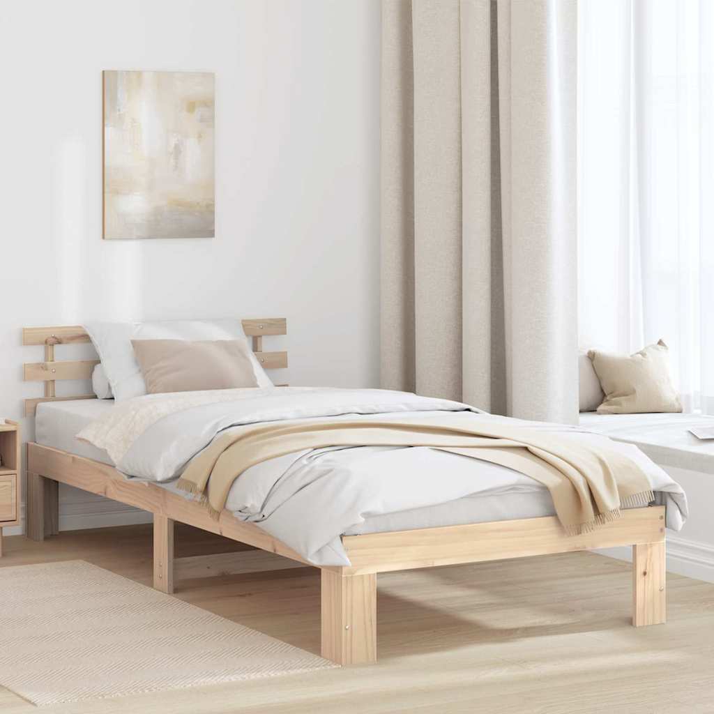 Sengestel Naturfarvet 80 x 200 cm Massiv fyrretræ