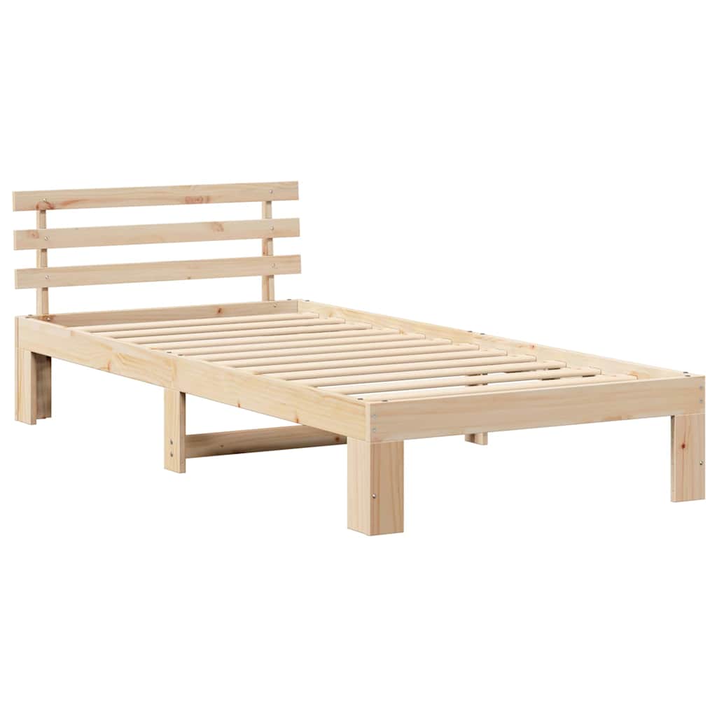 Sengestel Naturfarvet 90 x 190 cm Massiv fyrretræ