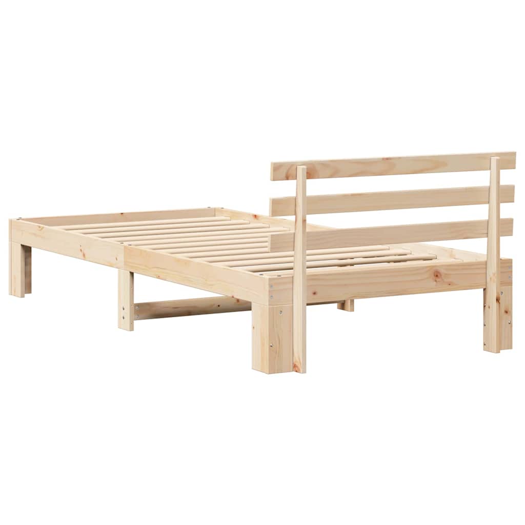 Sengestel Naturfarvet 75 x 190 cm Massiv fyrretræ