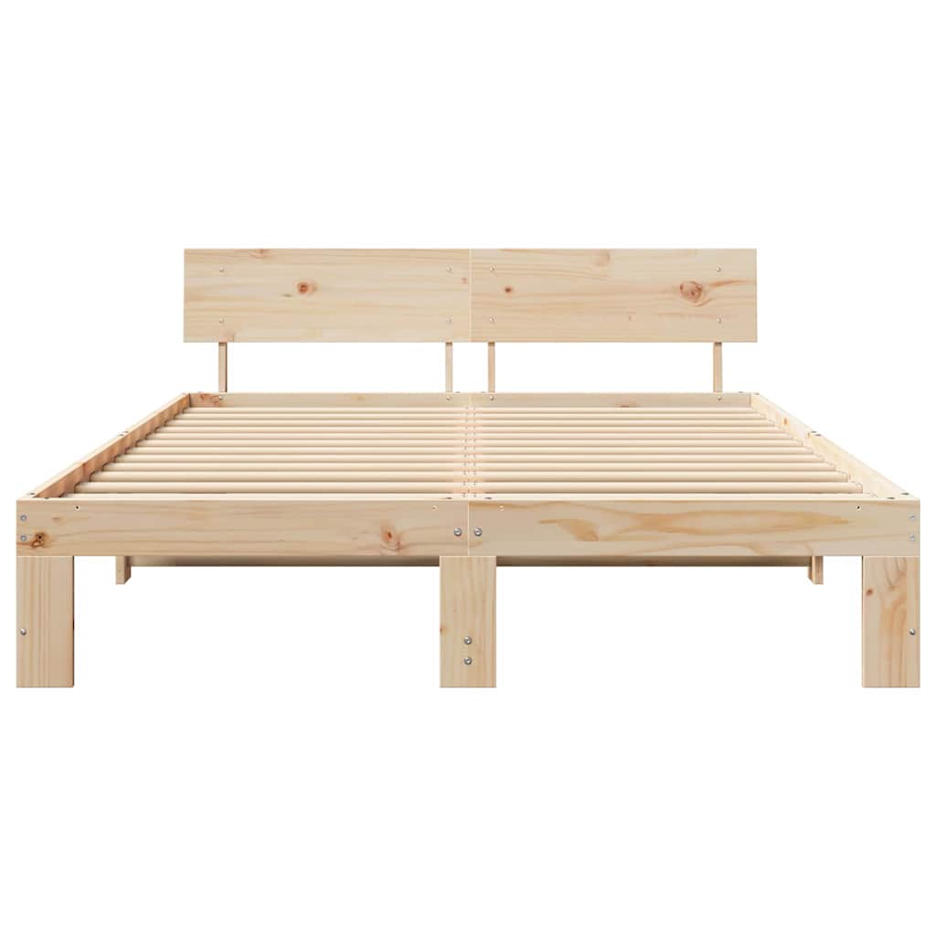 Sengestel Naturfarvet 150 x 200 cm Massiv fyrretræ