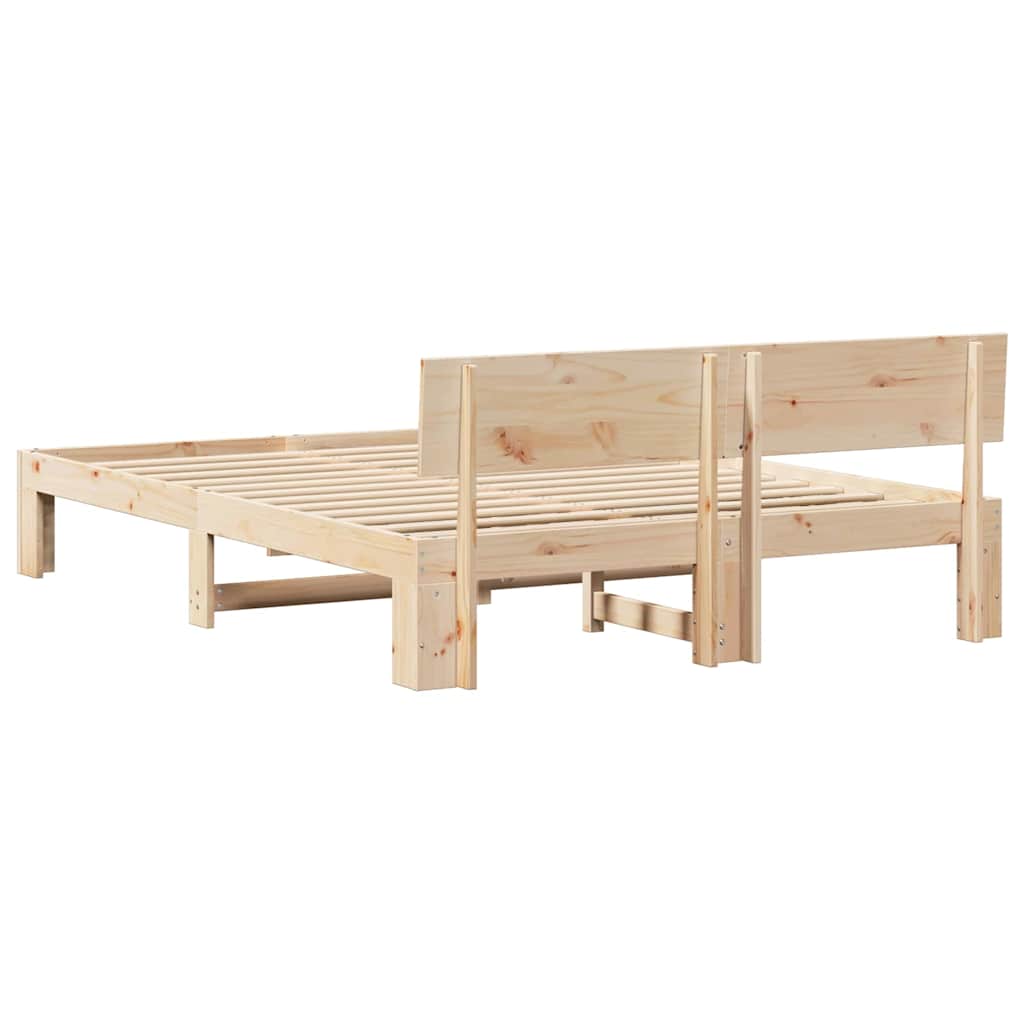 Sengestel Naturfarvet 140 x 200 cm Massiv fyrretræ