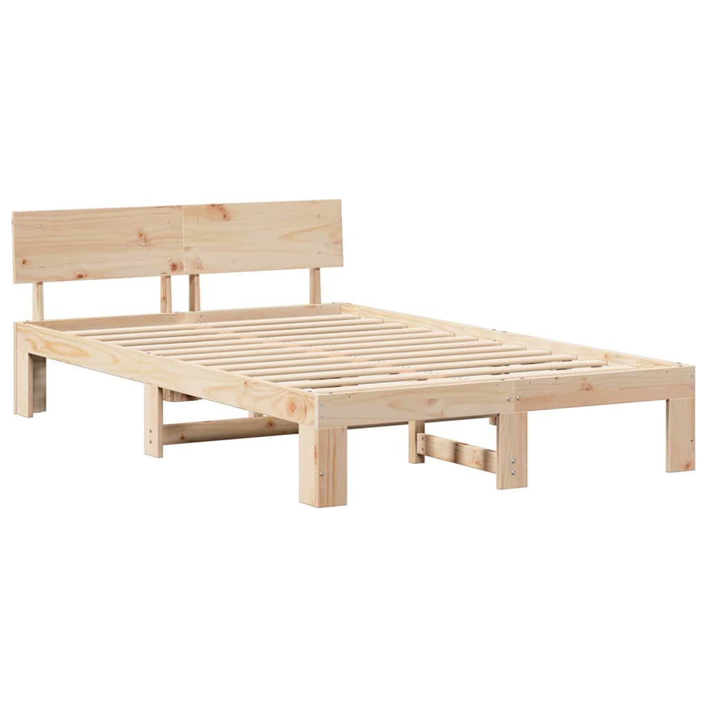 Sengestel Naturfarvet 140 x 190 cm Massiv fyrretræ