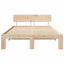 Sengestel Naturfarvet 135 x 190 cm Massiv fyrretræ