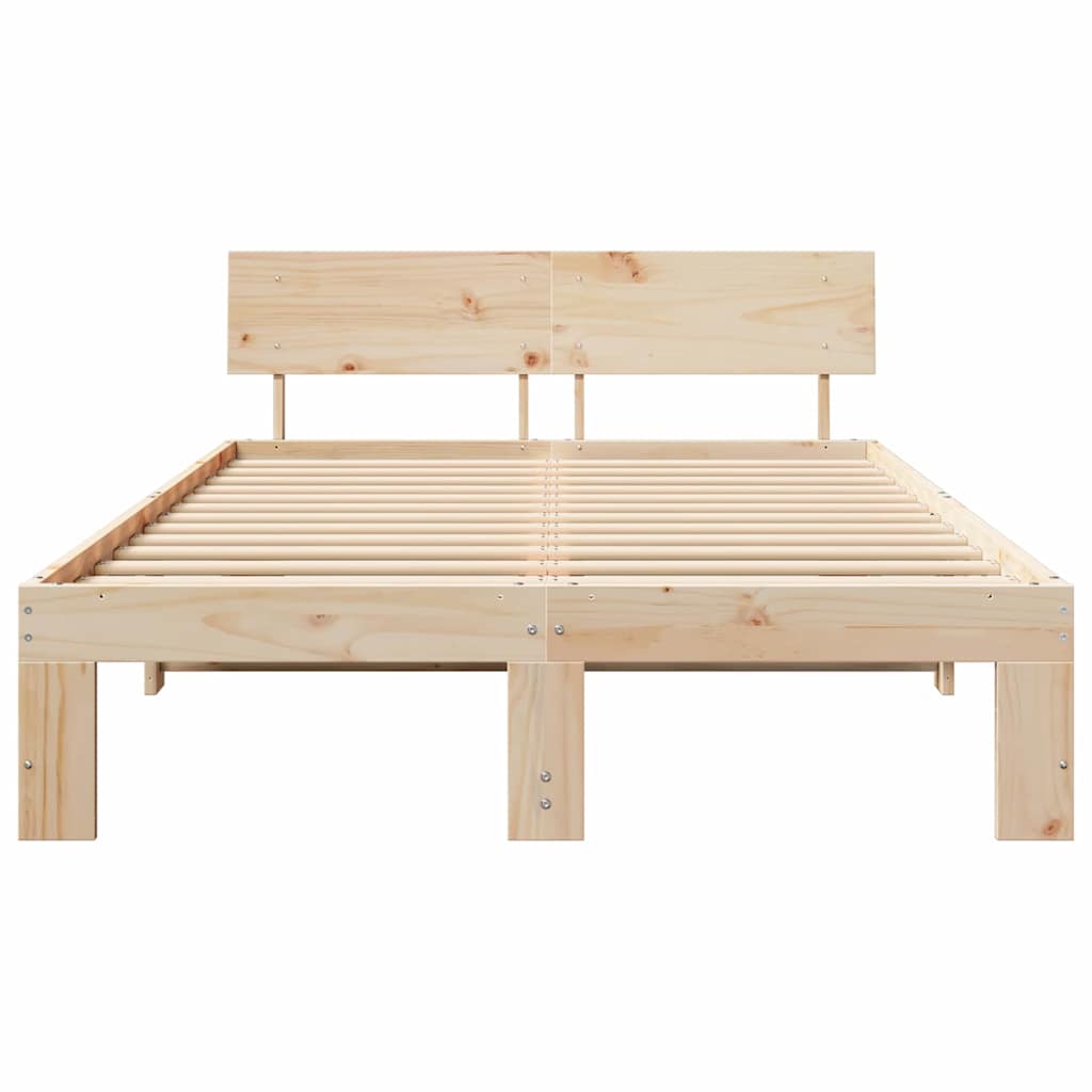Sengestel Naturfarvet 135 x 190 cm Massiv fyrretræ