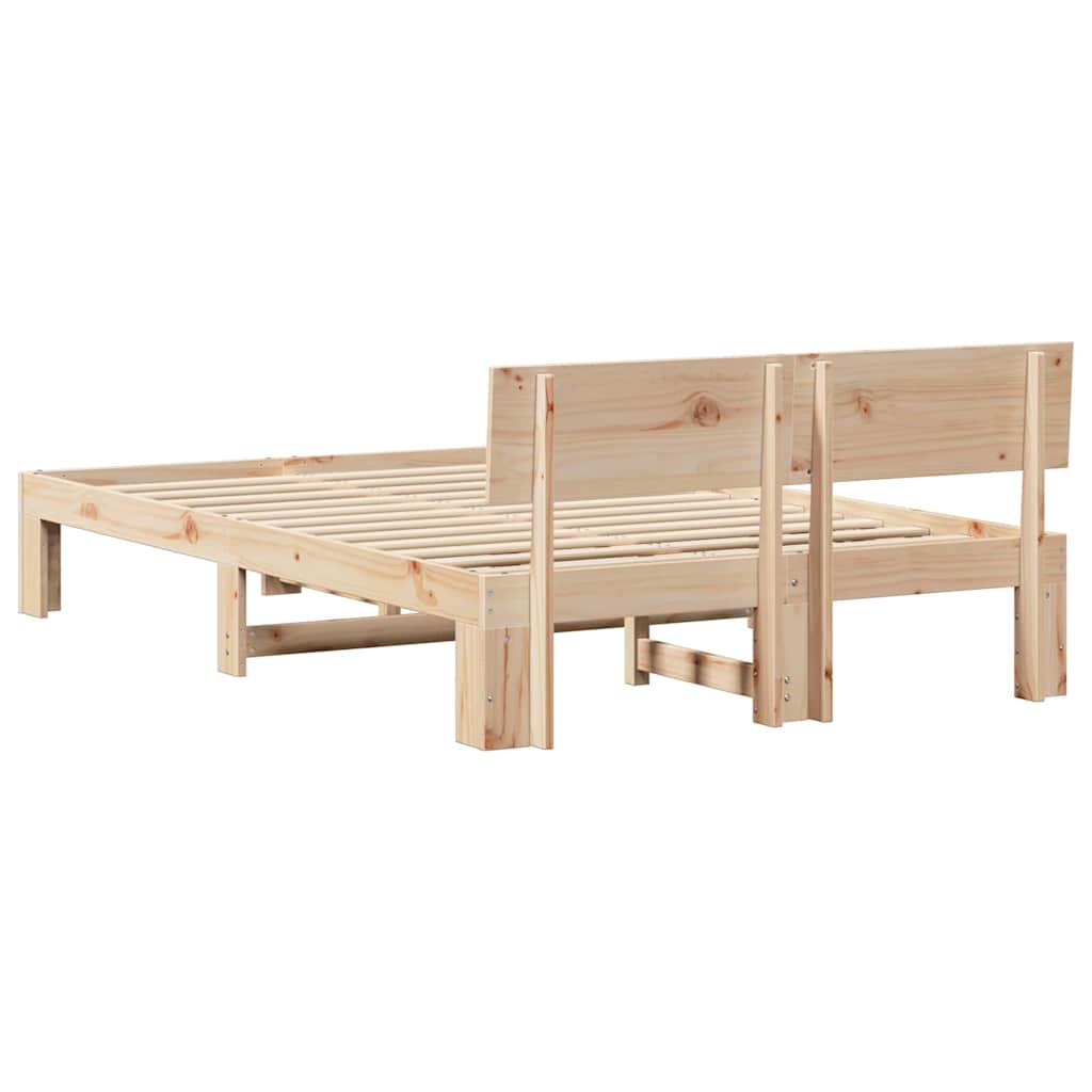 Sengestel Naturfarvet 120 x 190 cm Massiv fyrretræ