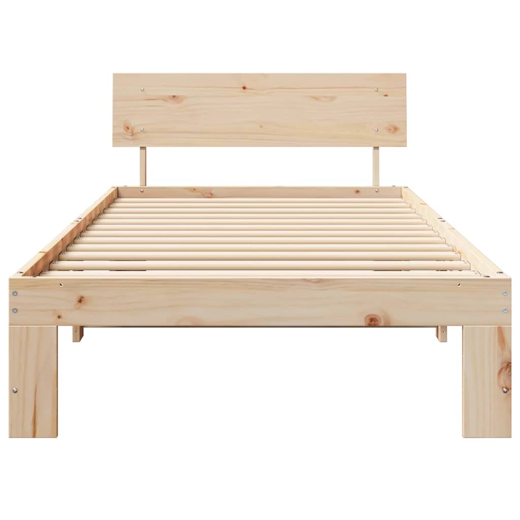 Sengestel Naturfarvet 80 x 200 cm Massiv fyrretræ