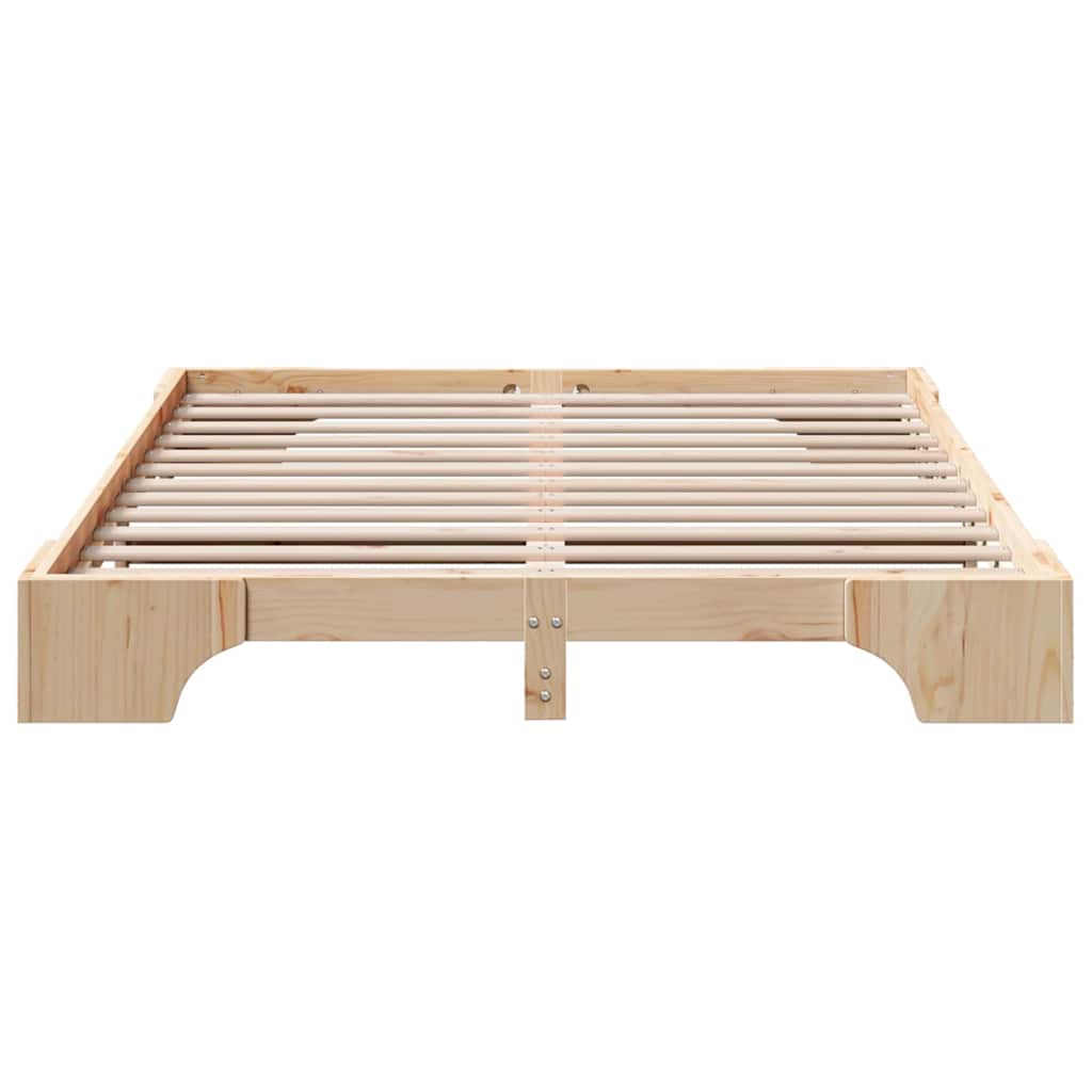 Sengestel Naturfarvet 150 x 200 cm Massiv fyrretræ