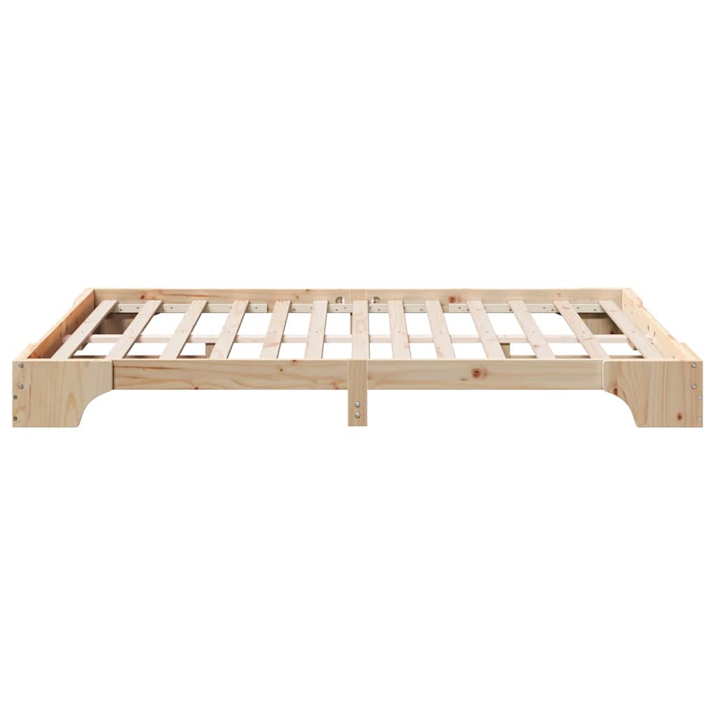 Sengestel Naturfarvet 140 x 200 cm Massiv fyrretræ